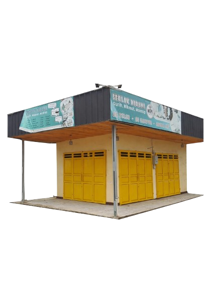 Kios Usaha Siap Pakai SHM di Pinggir Jalan Mekarsari Rajeg Tangerang